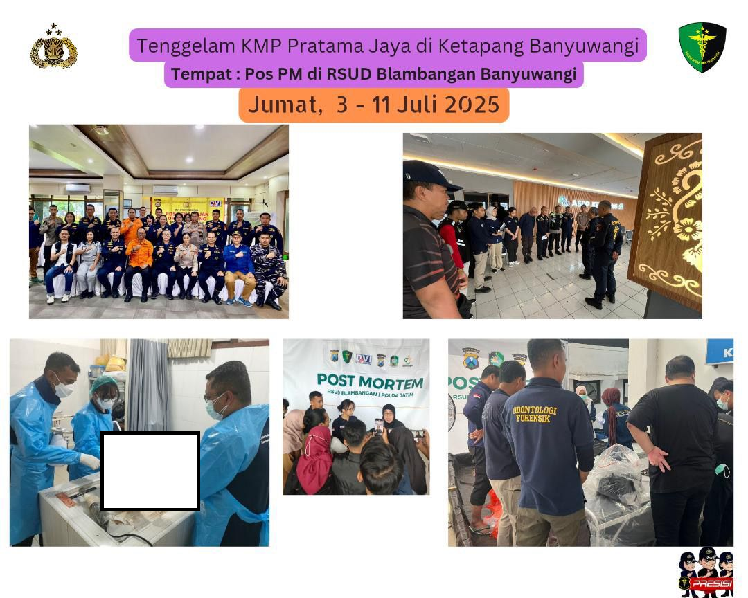 Kegiatan Odontologi Forensik dalam Kasus Tenggelam KMP Pratama Jaya di Ketapang Banyuwangi